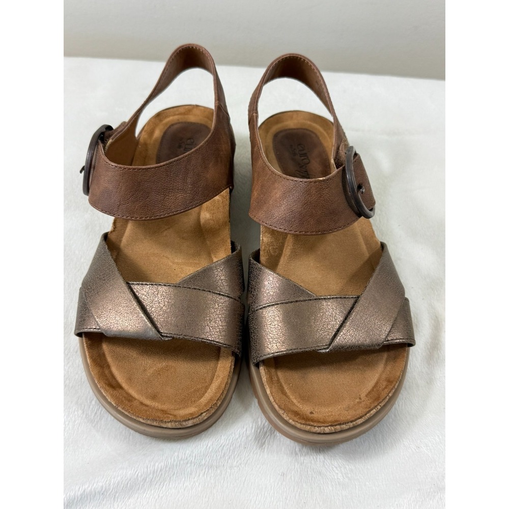 Eurosoft by Sofft Sandals Womens 9 Bronze Brown Slingback Comfort